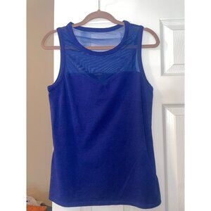 Express navy blue mesh heart-shaped tank